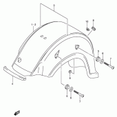 Схема узла: Заднее крыло (Model k2) для Suzuki VL800 Intruder Volusia