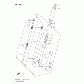 Схема узла: Передняя вилка для Suzuki DR650 DR650SE