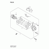 Схема вузла: Передній гальмівний супорт для Suzuki GSF650 Bandit