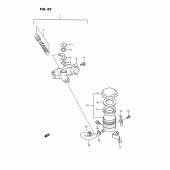 Схема вузла: Передній гальмівний циліндр Suzuki GSX-R750