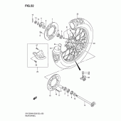 Схема узла: Заднее колесо для Suzuki DR-Z250