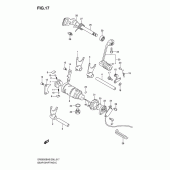 Схема узла: Копирный вал & Вилки & Вал переключения для Suzuki DR200 DR200SE