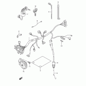 Схема вузла: Електропроводка (P9) для Suzuki TS185