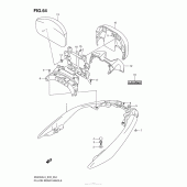 Схема вузла: Pillion Rider Handle (An400Zal3 E28) для Suzuki AN400 Burgman (EU analogue of SkyWave)