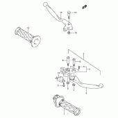 Схема вузла: Ручки керма для Suzuki RF900