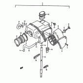 Схема вузла: Повітряний фільтр для Suzuki DR650 DR650R