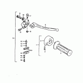 Схема узла: Правый пульт управления рулевой для Suzuki TS125