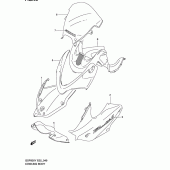 Схема вузла: Передній обтічник (Gsf600sy/suy/sk1/suk1) для Suzuki GSF600 Bandit S