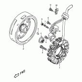 Схема вузла: Статор & Ротор для Suzuki DR350