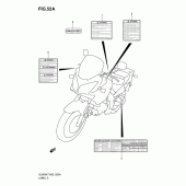 Схема вузла: Інформаційні наклейки (Model k8/k9) для Suzuki DL650 V-Strom
