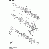 Схема узла: Трансмиссия для Suzuki DR-Z400 DR-Z400S