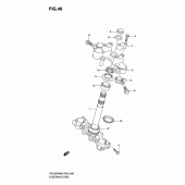 Схема узла: Рулевая траверса для Suzuki DR125