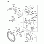 Схема вузла: Заднє гальмо для Suzuki RM-Z250
