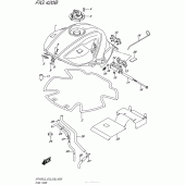 Схема вузла: Паливний бак (Sfv650L5 E28) для Suzuki SFV650 Gladius