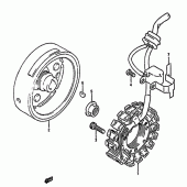Схема вузла: Статор & Ротор (Model l/m/n) для Suzuki DR350