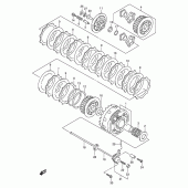 Схема вузла: Зчеплення (Model v/w) для Suzuki TL1000