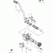 Схема вузла: Кікстартер для Suzuki DR650 DR650R