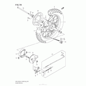 Схема узла: Заднее колесо (Dr-Z125L3 E28) для Suzuki DR-Z125 DR-Z125L