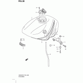 Схема вузла: Паливний бак (Model k7) для Suzuki GS500