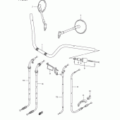 Схема вузла: Кермо & Тросики для Suzuki VL125 Intruder LC
