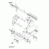 Схема вузла: Копірний вал & Вилки & Вал перемикання для Suzuki GSF1250 Bandit
