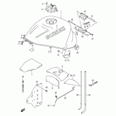 Схема узла: Топливный бак (Model y) для Suzuki GSX1300 Hayabusa