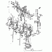 Схема вузла: Карбюратор (Gs1000c, hc, ec) для Suzuki GS1000