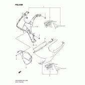 Схема узла: Передний боковой обтекатель (Model l0) для Suzuki GSX1300 Hayabusa