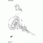 Схема вузла: Заднє колесо Suzuki GW250 Inazuma