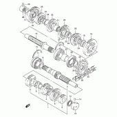 Схема узла: Трансмиссия (Gsx-r400rl/rm/rn/rp/rr) для Suzuki GSX-R400