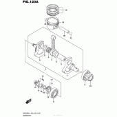 Схема вузла: Колінчастий вал & Поршень для Suzuki DR650 DR650SE