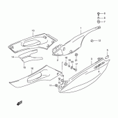 Схема вузла: Бічні панелі (Model v) для Suzuki XF650 Freewind