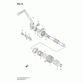 Схема вузла: Кікстартер для Suzuki DR-Z125 DR-Z125L