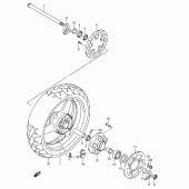 Схема вузла: Заднє колесо (See note) для Suzuki SV650