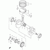 Схема узла: Коленчатый вал & Поршень для Suzuki DR-Z400 DR-Z400E