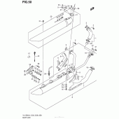 Схема узла: Выхлопная система (Vl1500L4 E33) для Suzuki VL1500 Boulevard C90