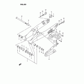 Схема вузла: Задній важіль підвіски (Model n) для Suzuki RM125