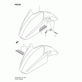 Схема вузла: Переднє крило (Gsf1250sal1 e21) для Suzuki GSF1250 Bandit S