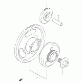 Схема вузла: Привід стартера Suzuki GSX750 Katana