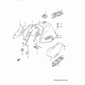 Схема вузла: Паливний бак (Model r) для Suzuki DR650 DR650S