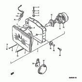 Схема вузла: Фара (Model l/m/n/p) для Suzuki DR350