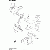Схема вузла: Side Cover (Vzr1800Bzl7 E28) для Suzuki VZR1800 Boulevard M109R BOSS