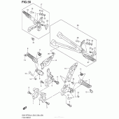 Схема узла: Подножки для Suzuki GSX-R750