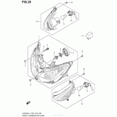 Схема узла: Фара для Suzuki UH200 Burgman