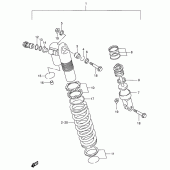 Схема вузла: Амортизатор задній (Model w) для Suzuki RM125