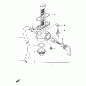 Схема вузла: Паливний кран (Ts185ert/erw/erx/ery/erk1) для Suzuki TS185
