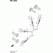 Схема вузла: Розподільний вал & Клапан для Suzuki SV650