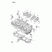Схема вузла: Головка циліндра для Suzuki GSX1100