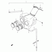 Схема вузла: Повітряний фільтр Suzuki GS500