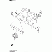 Схема вузла: Задній важіль (маятник) для Suzuki VL1500 Boulevard C90T BOSS